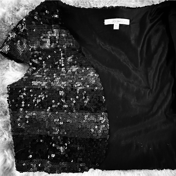 Lucy Paris Black Sequins Shrug Bolero Jacket - Picture 6 of 9